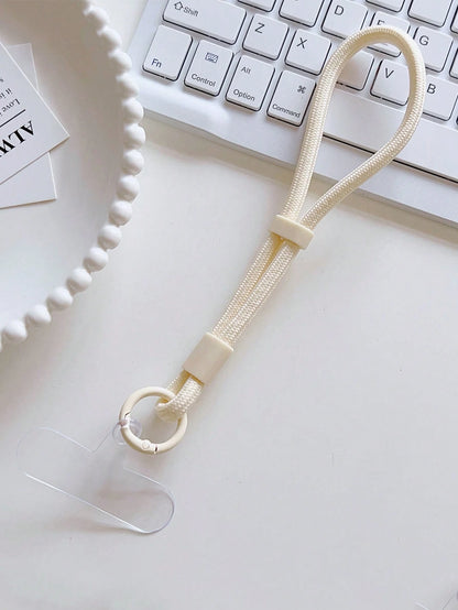 1pc Short Sturdy Clip Handle Wrist Strap, Multipurpose For Mobile Phone, Keys, Water Bottle Gifts For Mother, Family, Friends, Birthday, Holiday Phone Charm, Phone Chain