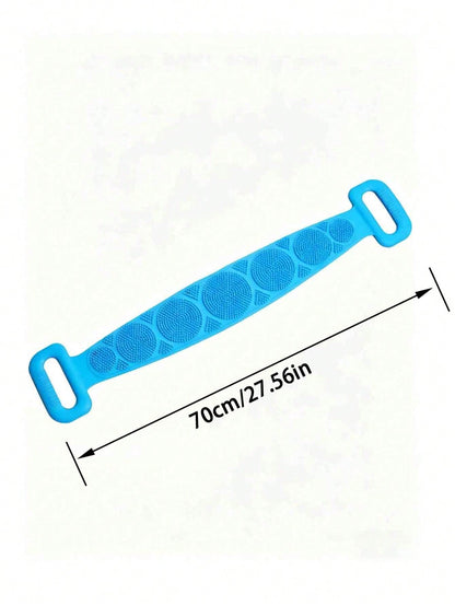 1pc Silicone Exfoliating Bath Brush, Non-Slip Handle, Reusable, Suitable For All Ages Men And Women. Easy To Hang And Clean, Perfect For Bathing, Spa Treatment And Daily Skincare.