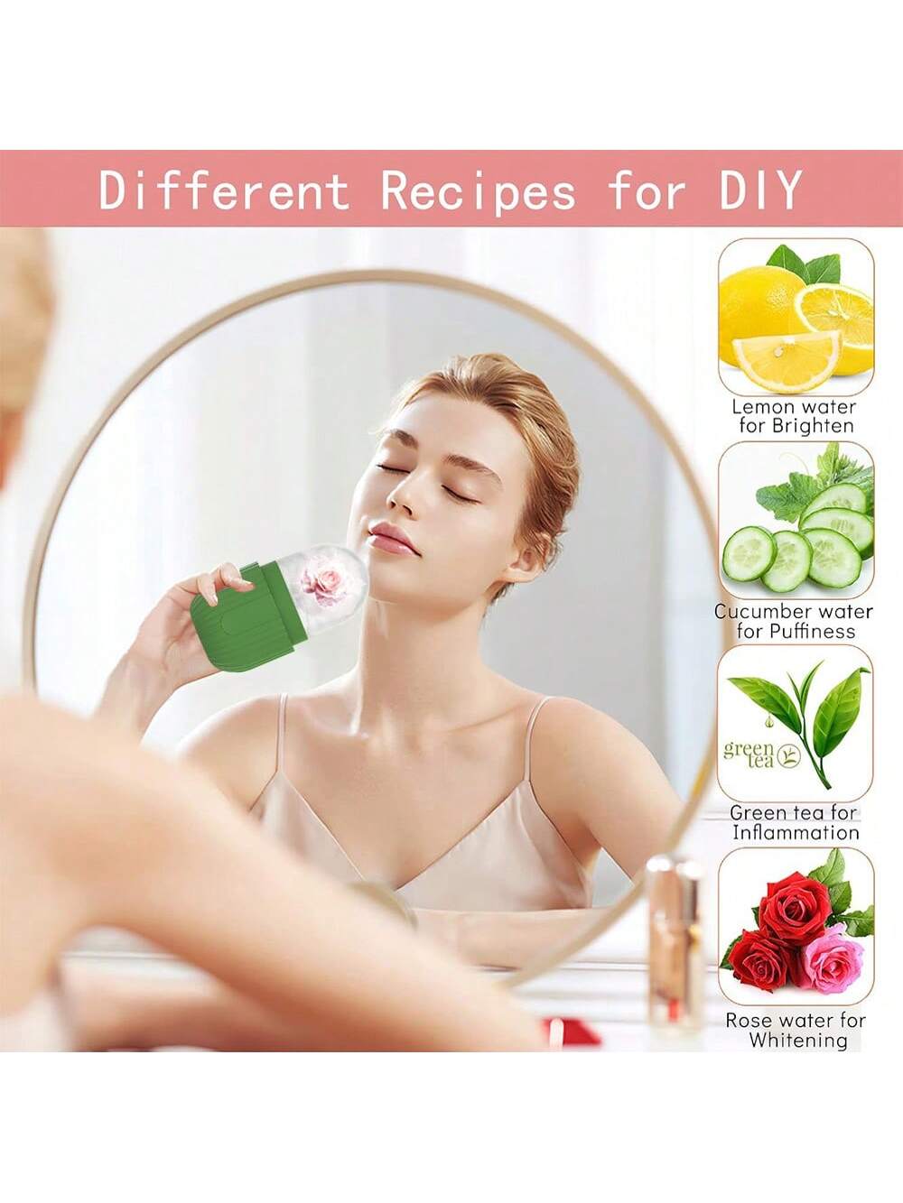1pc Silicone Ice Massage Roller- Massage Skin- Beauty Facial Massage Roller, Suitable For Eyes, Neck And Face- Skincare Tool, Beauty, Skincare Product, Spa, Self-Care, Skincare Tool, Facial Care, E