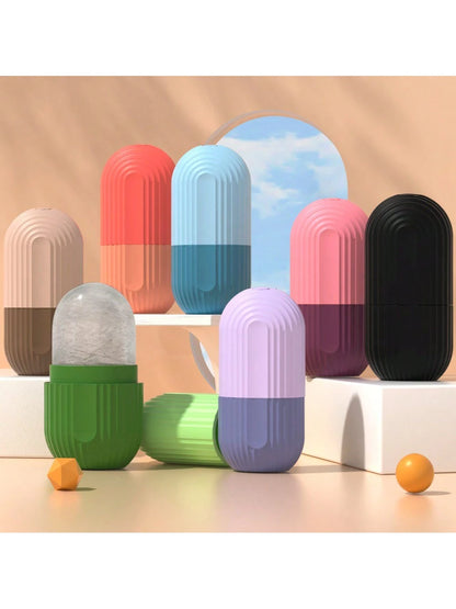 1pc Silicone Ice Massage Roller- Massage Skin- Beauty Facial Massage Roller, Suitable For Eyes, Neck And Face- Skincare Tool, Beauty, Skincare Product, Spa, Self-Care, Skincare Tool, Facial Care, E