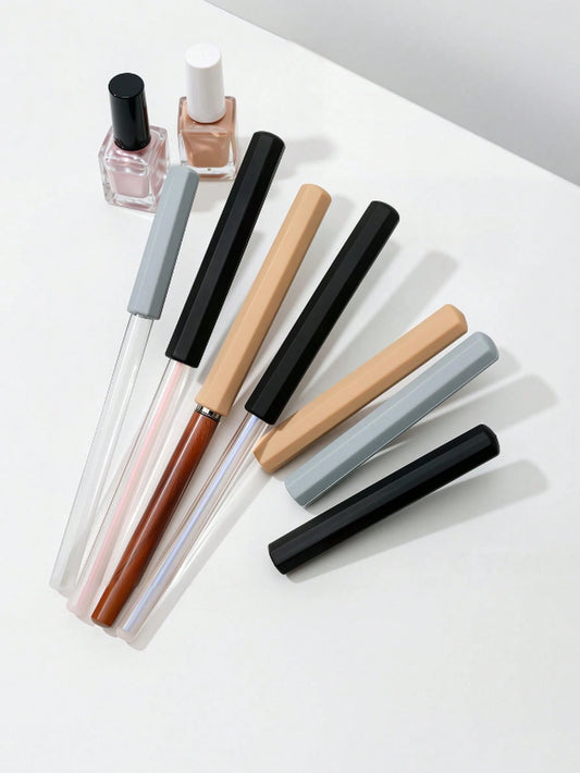 1pc Silicone Nail Brush Cap, Hexagonal Dust-Proof Nail Pen Cap, Reusable Nail Gel Brush Cover, Suitable For Nail Salon Nail Artist Tools