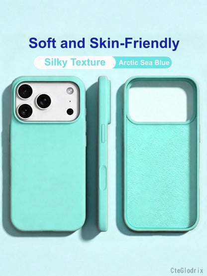 1pc Silver Winter Snowy Pine Tree Christmas Tree Print Phone Case Compatible With Apple 18Promax/11/12/13/14plus/15/16/17pro