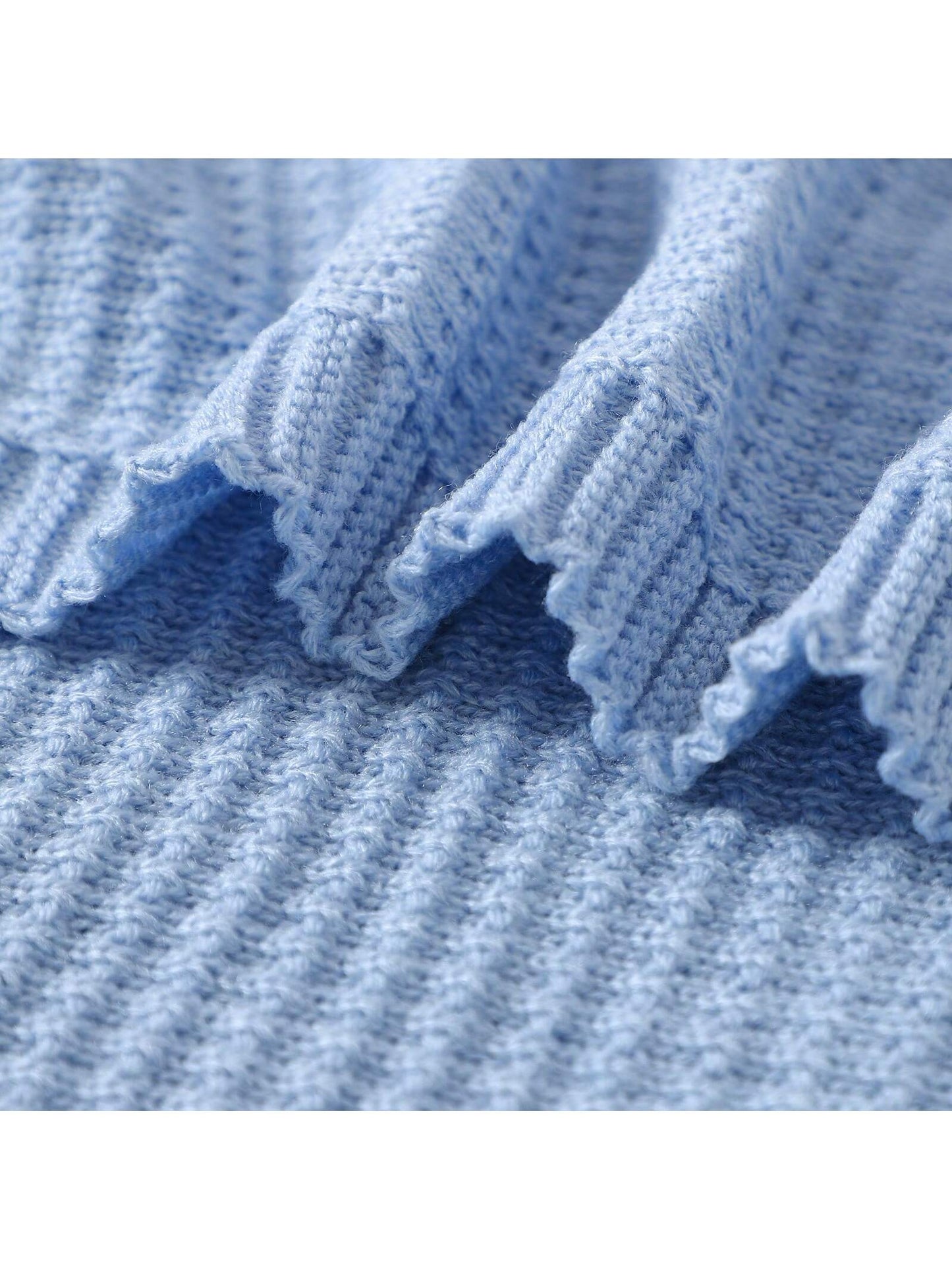 1pc Simple Knitted Baby Blanket For All Seasons, Suitable For Stroller Cover Love Valentine