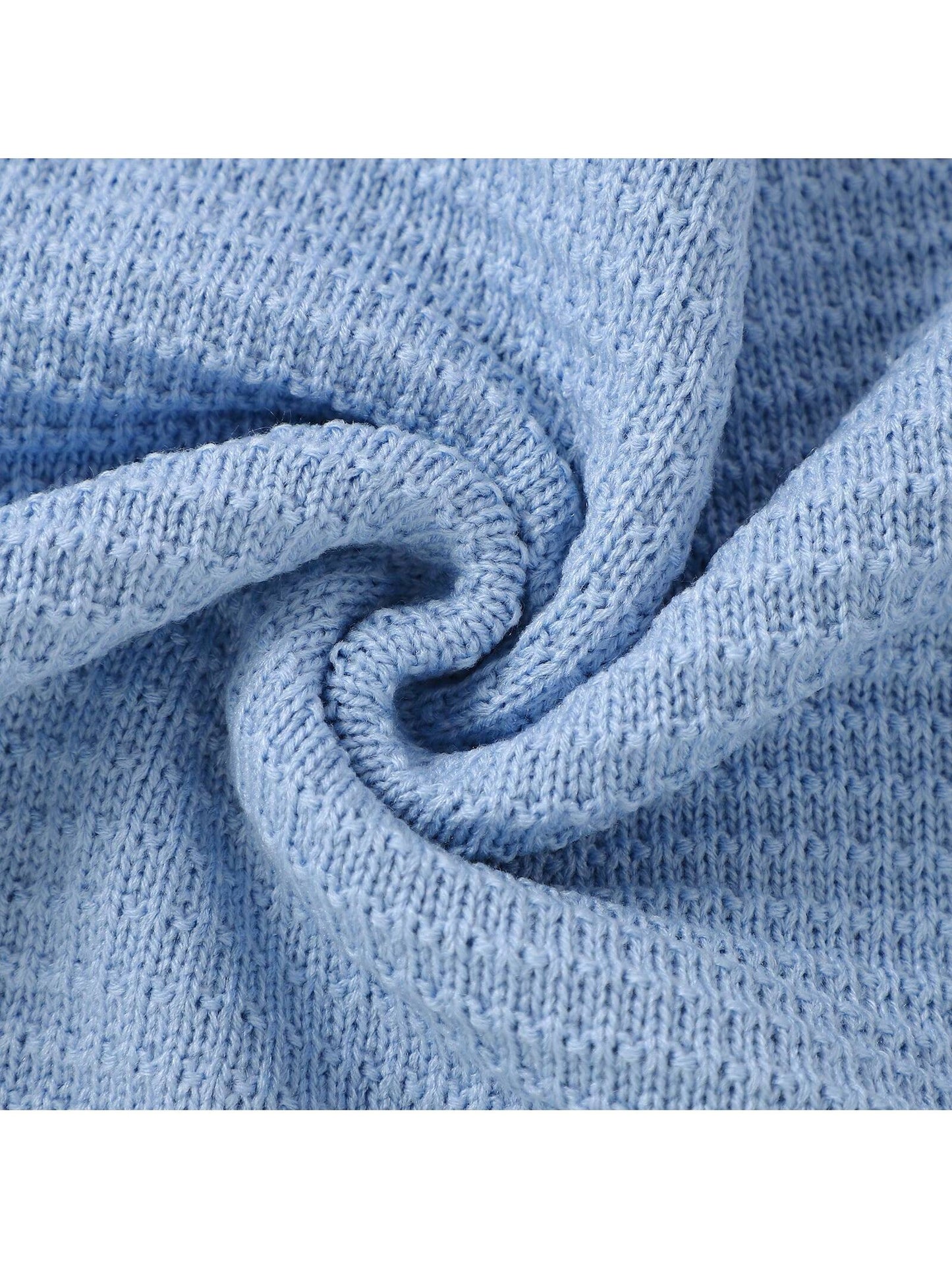 1pc Simple Knitted Baby Blanket For All Seasons, Suitable For Stroller Cover Love Valentine