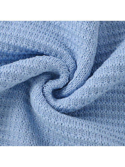 1pc Simple Knitted Baby Blanket For All Seasons, Suitable For Stroller Cover Love Valentine