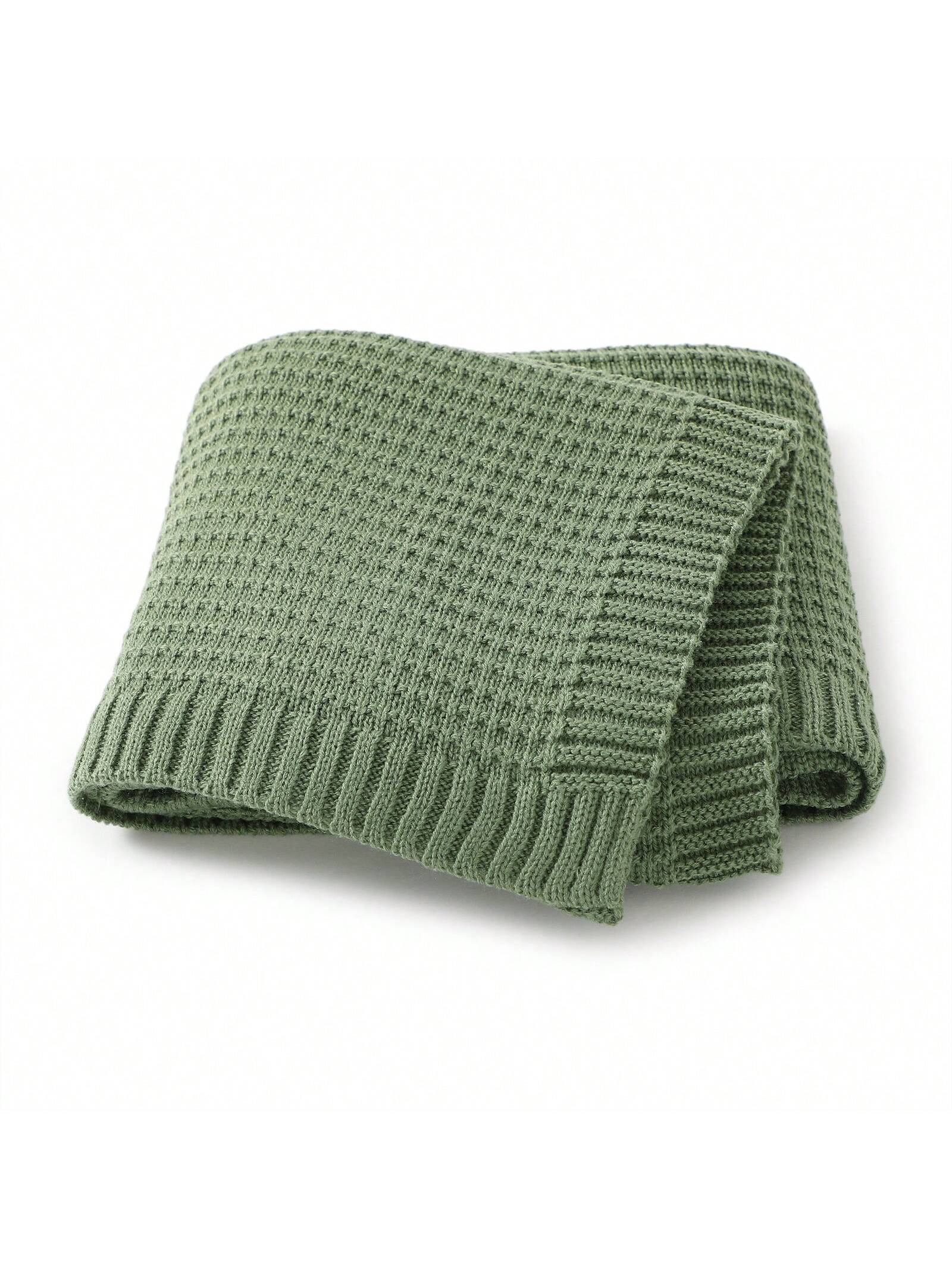 1pc Simple Knitted Baby Blanket For All Seasons, Suitable For Stroller Cover Love Valentine