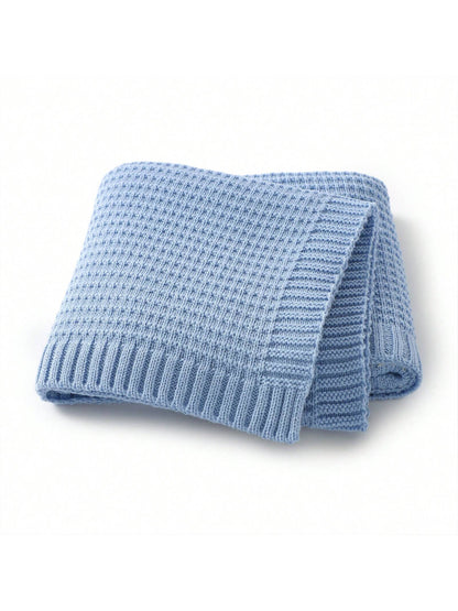 1pc Simple Knitted Baby Blanket For All Seasons, Suitable For Stroller Cover Love Valentine