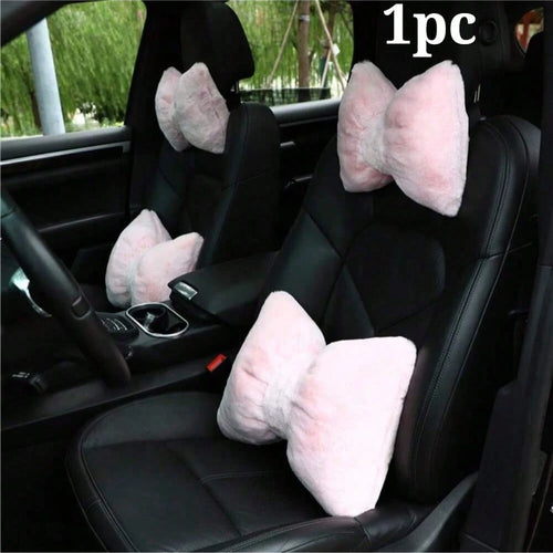 1pc Soft Plush Car Headrest Neck Pillow, Comfortable Headrest Cushion For Home And Car Use,Car Pillow