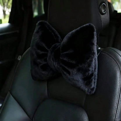 1pc Soft Plush Car Headrest Neck Pillow, Comfortable Headrest Cushion For Home And Car Use,Car Pillow