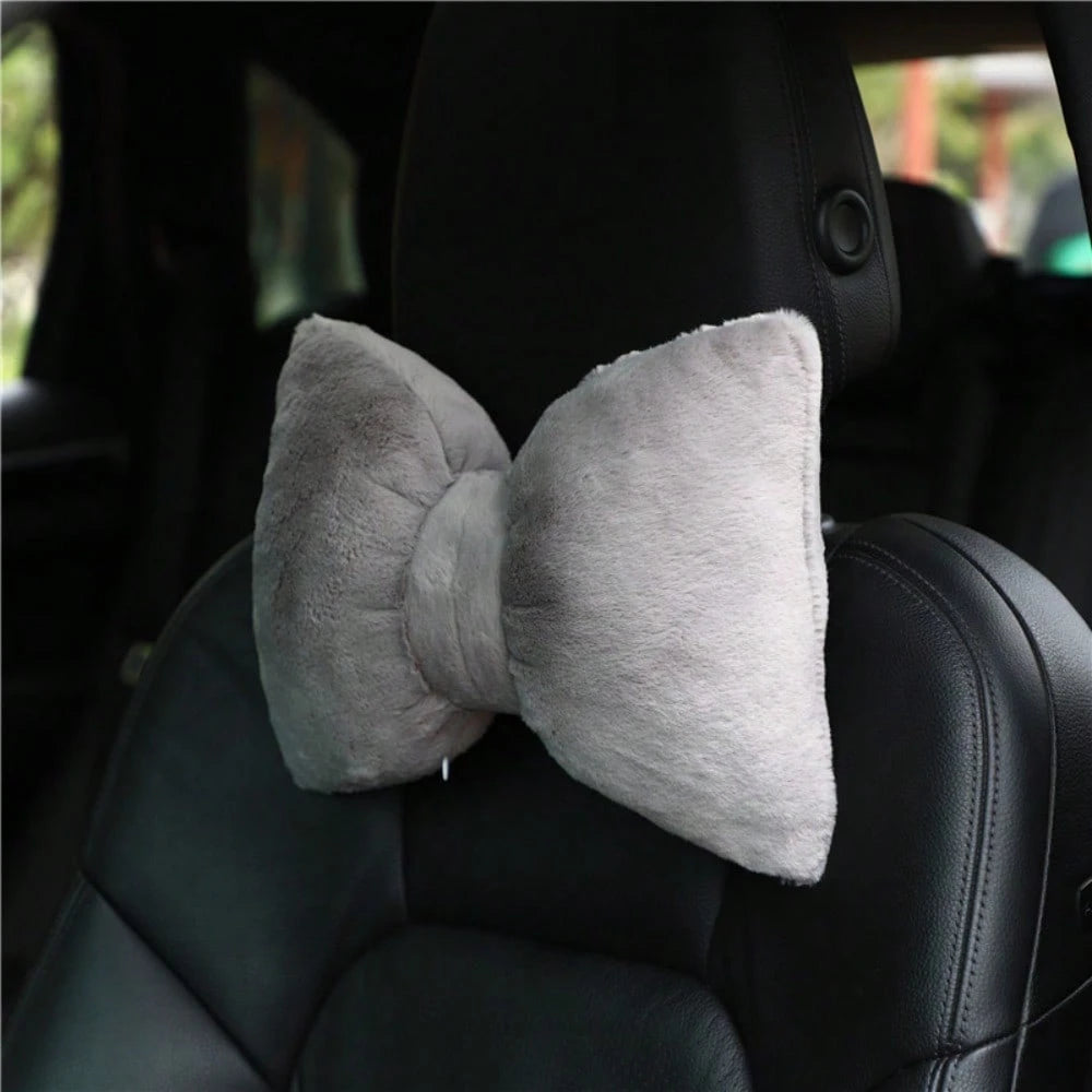 1pc Soft Plush Car Headrest Neck Pillow, Comfortable Headrest Cushion For Home And Car Use,Car Pillow