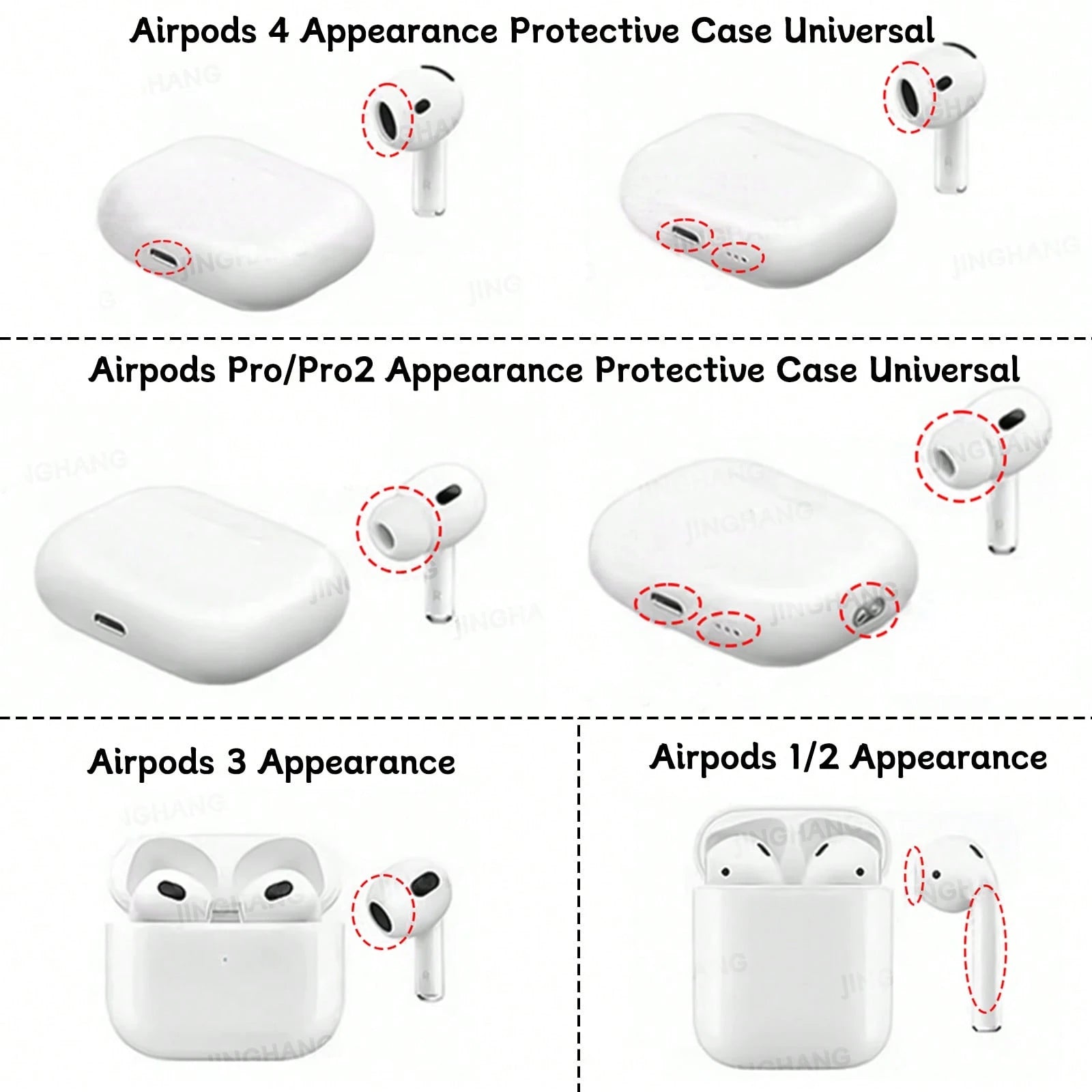 1pc Solid Black Headphone Case With Carabiner Clip, Compatible With Apple 1/2, Pro 3, Pro 2, Pro 3