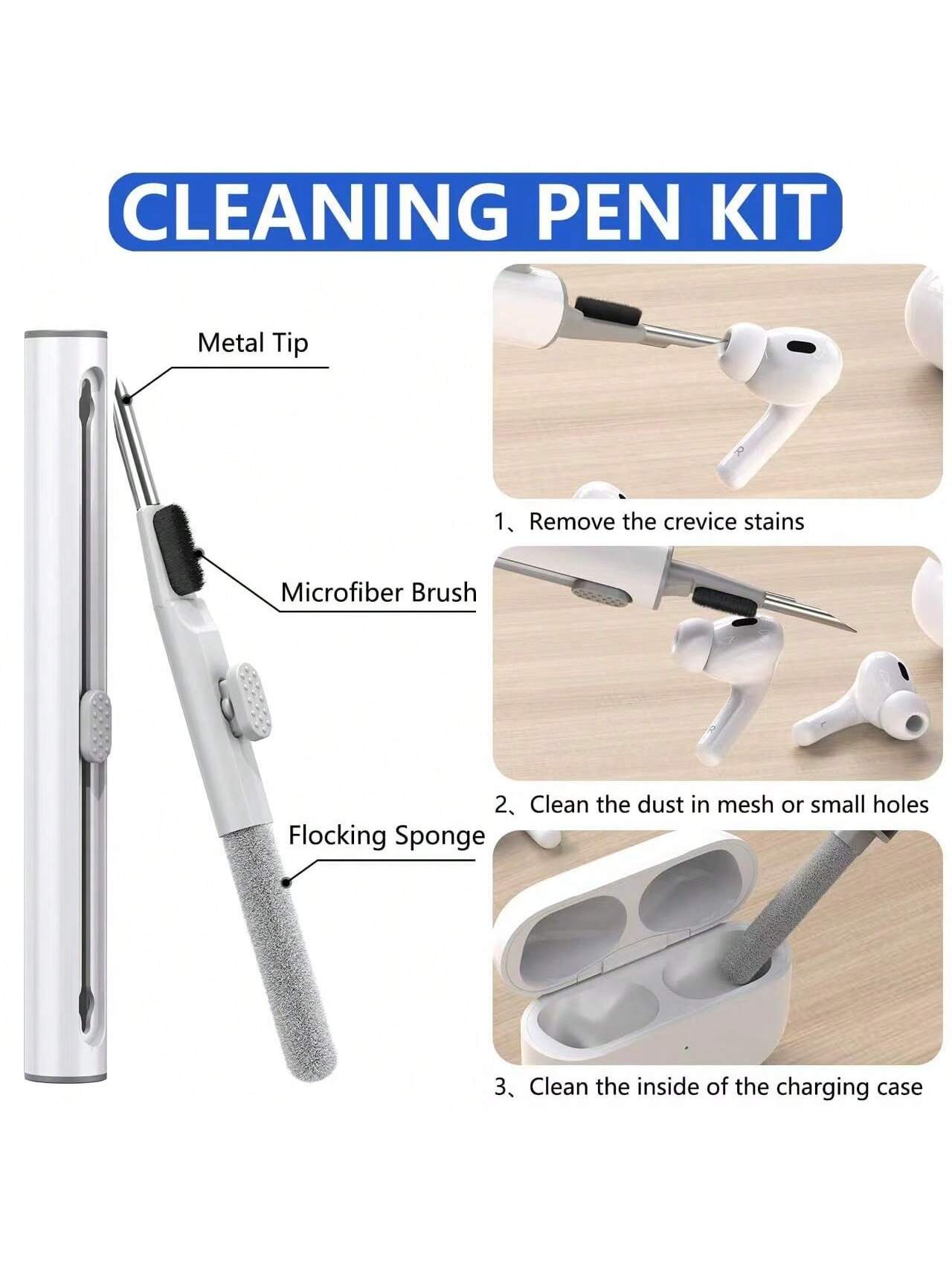 1pc Solid Color Silicone Protective Case With Carabiner Strap And Cleaning Brush
