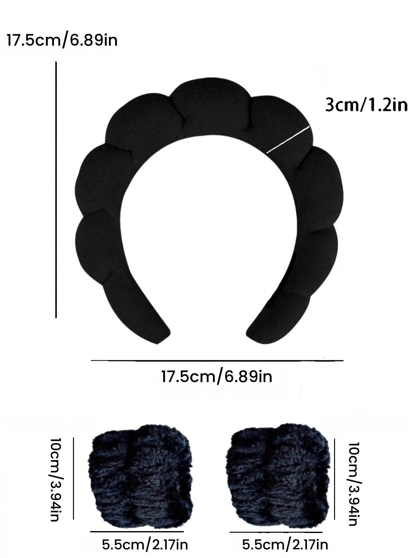 1PC Sponge Headband Wrist Band Yoga Running Skin Care Moisture Wicking Hair Band Facial Mask Cleaning And Exercise Neutral Fitness And Beauty Accessories Fashion Gym Self Care Bathroom Necessities Hai