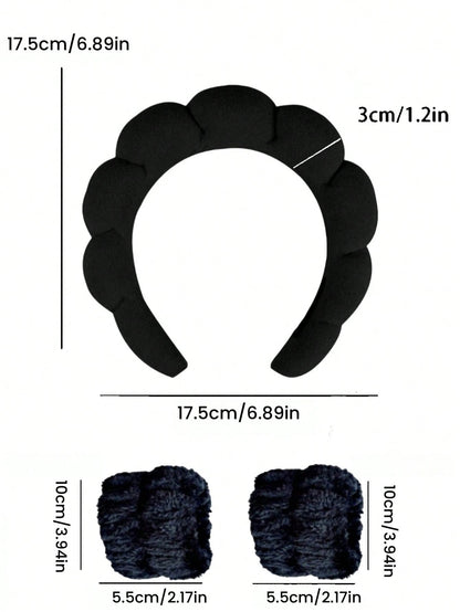 1PC Sponge Headband Wrist Band Yoga Running Skin Care Moisture Wicking Hair Band Facial Mask Cleaning And Exercise Neutral Fitness And Beauty Accessories Fashion Gym Self Care Bathroom Necessities Hai