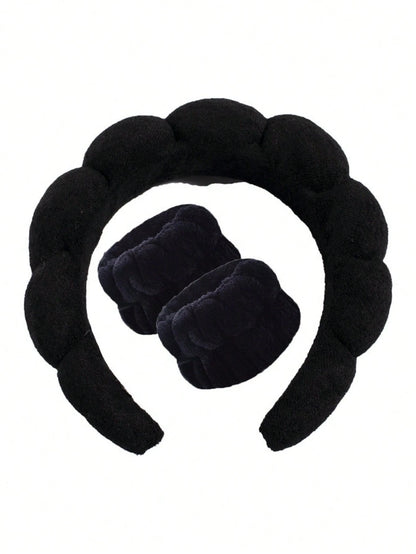 1PC Sponge Headband Wrist Band Yoga Running Skin Care Moisture Wicking Hair Band Facial Mask Cleaning And Exercise Neutral Fitness And Beauty Accessories Fashion Gym Self Care Bathroom Necessities Hai