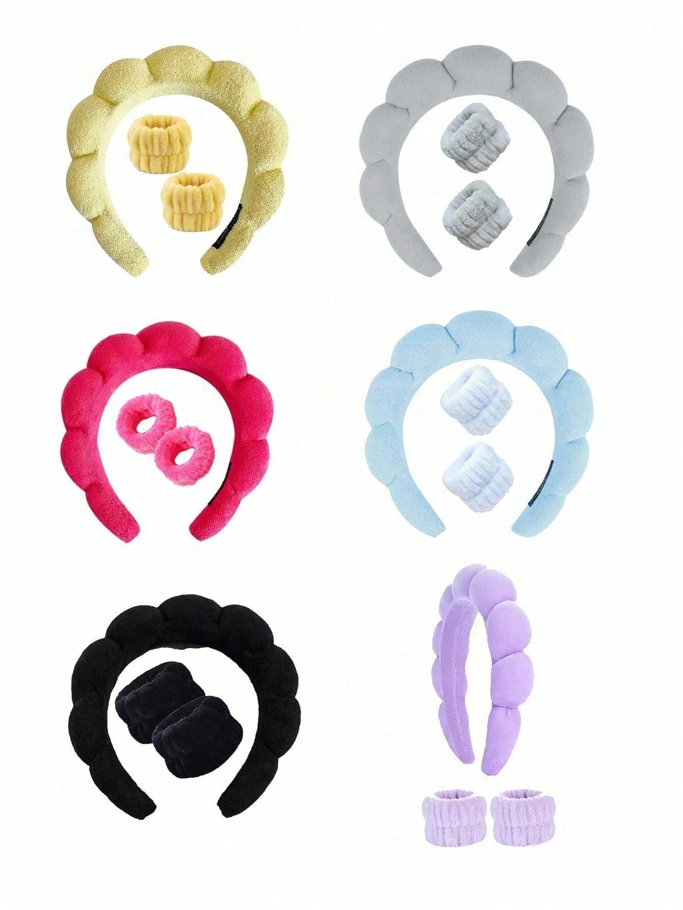 1PC Sponge Headband Wrist Band Yoga Running Skin Care Moisture Wicking Hair Band Facial Mask Cleaning And Exercise Neutral Fitness And Beauty Accessories Fashion Gym Self Care Bathroom Necessities Hai