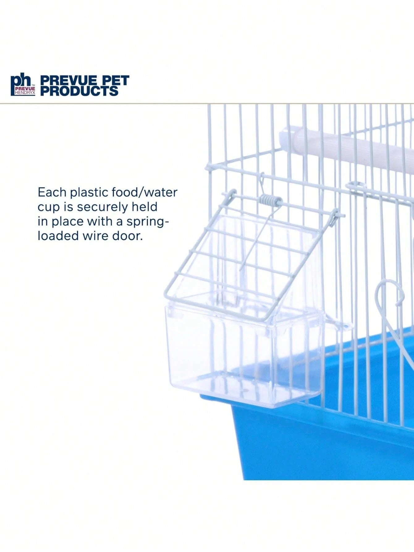 1pc Square Bird Cage Roof With Handle- Home Or Travel Carrying Cage, Small Bird Accessories, Easy Storage, Suitable For Canaries, Budgies, Finches, Cockatiels, Etc.- Blue And White Color