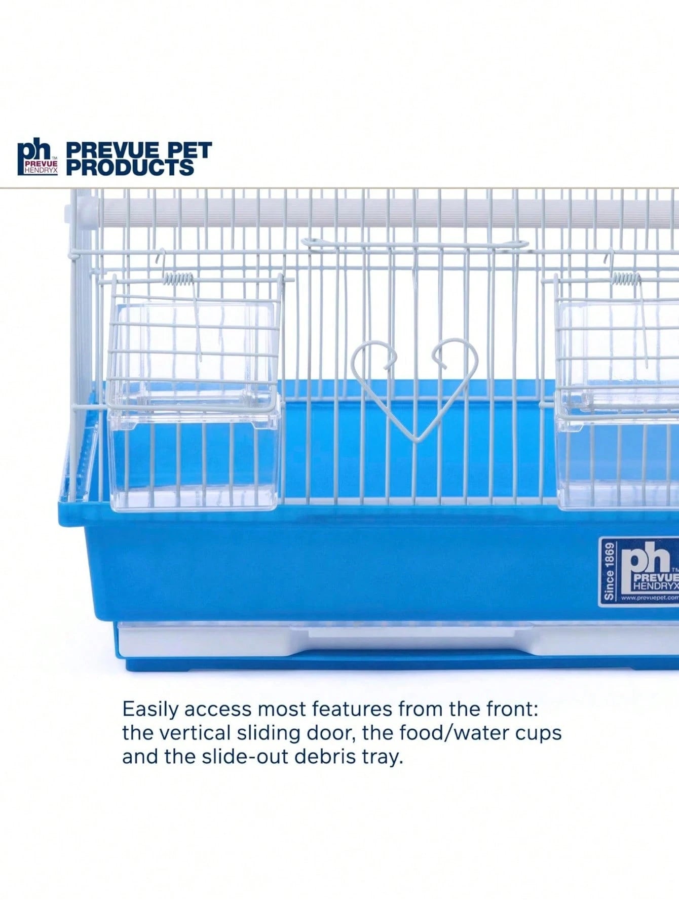 1pc Square Bird Cage Roof With Handle- Home Or Travel Carrying Cage, Small Bird Accessories, Easy Storage, Suitable For Canaries, Budgies, Finches, Cockatiels, Etc.- Blue And White Color