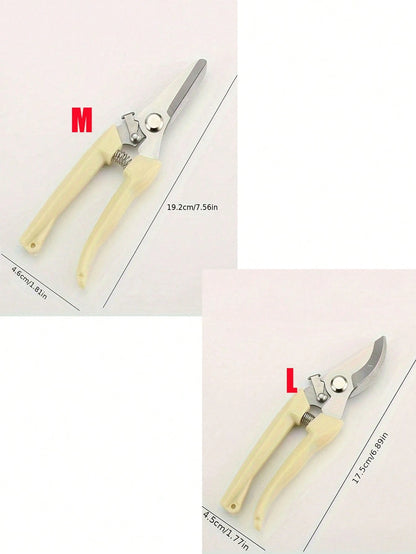 1pc Stainless Steel Pruning Shears, With Alloy Steel Blades, Sharp Bypass And Straight Blades Garden Scissors, Suitable For Plants, Flowers And Fruit Trees, Comfortable Grip, Ideal Gardening Gift For