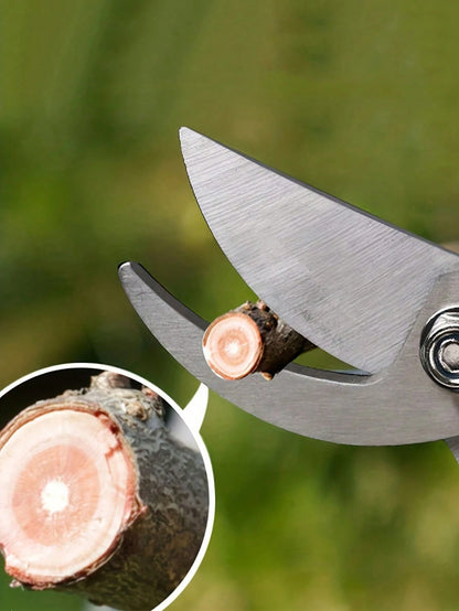 1pc Stainless Steel Pruning Shears, With Alloy Steel Blades, Sharp Bypass And Straight Blades Garden Scissors, Suitable For Plants, Flowers And Fruit Trees, Comfortable Grip, Ideal Gardening Gift For