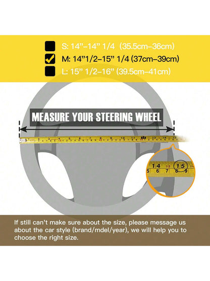 1pc Steering Wheel Cover For Women Men Bling Bling Crystal Diamond Sparkling Car SUV Wheel Protector Universal Fit 15 Inch