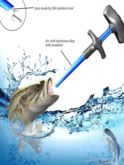 1pc T-Shaped Fish Hook Remover- Aluminum Alloy Fishing Tool With Ergonomic Handle & Blue Handle For Efficient Hook Separation, Ideal For Holiday Gifts (Father'S Day, Christmas, Thanksgiving), Fishing