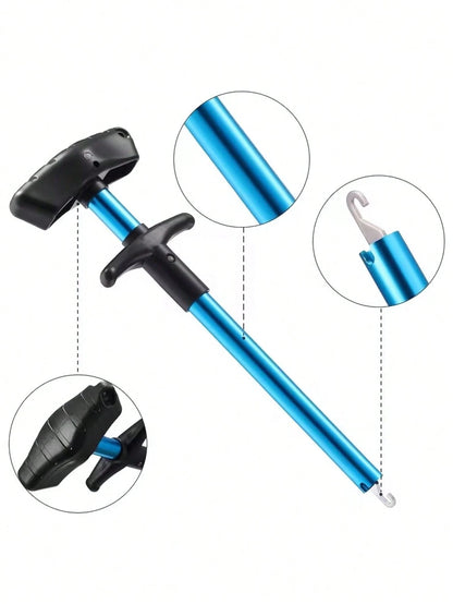1pc T-Shaped Fish Hook Remover- Aluminum Alloy Fishing Tool With Ergonomic Handle & Blue Handle For Efficient Hook Separation, Ideal For Holiday Gifts (Father'S Day, Christmas, Thanksgiving), Fishing