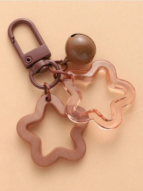 1pc Unisex Cute Hollow Star Key Chain, Earphone Protector, Friendship Gift Pendant Decor