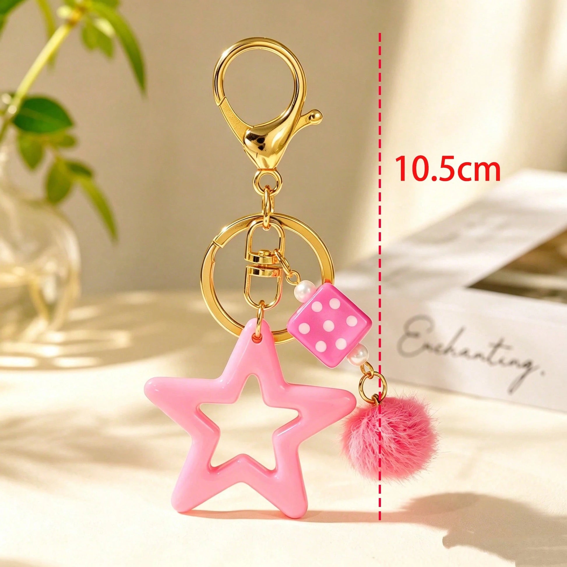 1pc Unisex Cute Hollow Star Key Chain, Earphone Protector, Friendship Gift Pendant Decor
