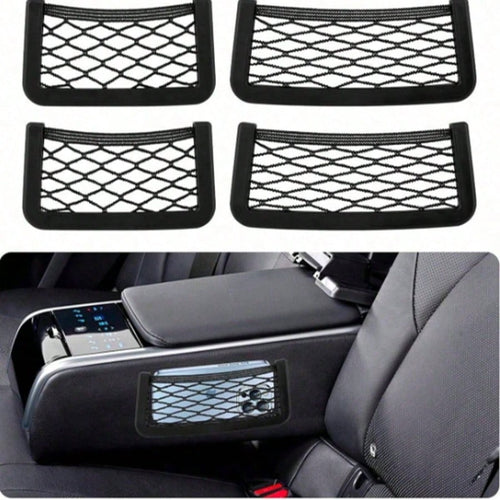 1pc Universal Car & RV Adhesive Storage Net- Phone Holder & Extra Space Organizer- Easy Installation, Durable, Fits All Vehicles, Sizes: 8cm*15cm, 8cm*20cm, 11cm*30cm
