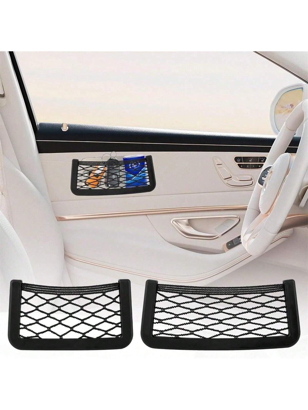 1pc Universal Car & RV Adhesive Storage Net- Phone Holder & Extra Space Organizer- Easy Installation, Durable, Fits All Vehicles, Sizes: 8cm*15cm, 8cm*20cm, 11cm*30cm