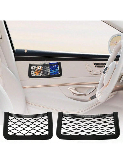 1pc Universal Car & RV Adhesive Storage Net- Phone Holder & Extra Space Organizer- Easy Installation, Durable, Fits All Vehicles, Sizes: 8cm*15cm, 8cm*20cm, 11cm*30cm