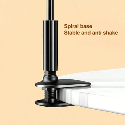 1pc Upgraded 360° Rotating Phone Holder, Spiral Base/Clip Base Flexible Stand, Bed Headboard Phone & Tablet Holder, Suitable For Bed, Cruise Ship, Wheelchair- Supports Phone, Kindle And Other Devices