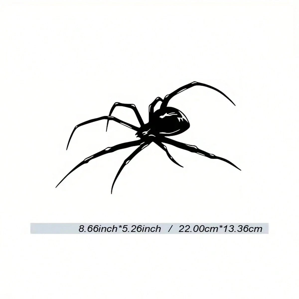 1pc- Vinyl Spider Car Sticker, Waterproof Warning Sticker, Suitable For Vehicle Doors And Windows, Durable Adhesive Car Decoration, Halloween Sticker