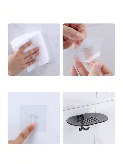 1pc Wall Mounted Soap Dish Home Bathroom Decor Fall Decor Back To School