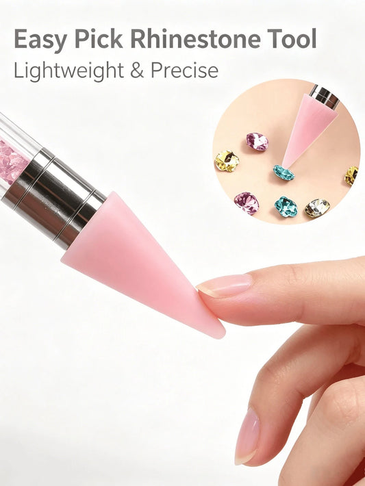 1pc Wax-Free Self-Adhesive Diamond Painting Pen, Dual-Head Non-Clay Special Design, With Diamond Accessories, Suitable For DIY Painting, Handicrafts, Cross Stitch, Nail Art
