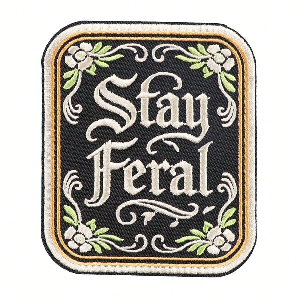 1pc Wild Dark Humorous Style Embroidery Patch Suitable For Clothing, Jacket, Backpack, Hat, Shirt, Etc
