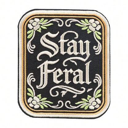 1pc Wild Dark Humorous Style Embroidery Patch Suitable For Clothing, Jacket, Backpack, Hat, Shirt, Etc
