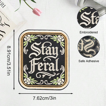 1pc Wild Dark Humorous Style Embroidery Patch Suitable For Clothing, Jacket, Backpack, Hat, Shirt, Etc