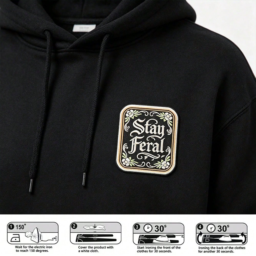 1pc Wild Dark Humorous Style Embroidery Patch Suitable For Clothing, Jacket, Backpack, Hat, Shirt, Etc