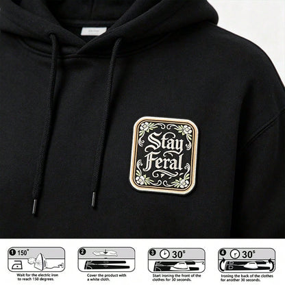 1pc Wild Dark Humorous Style Embroidery Patch Suitable For Clothing, Jacket, Backpack, Hat, Shirt, Etc