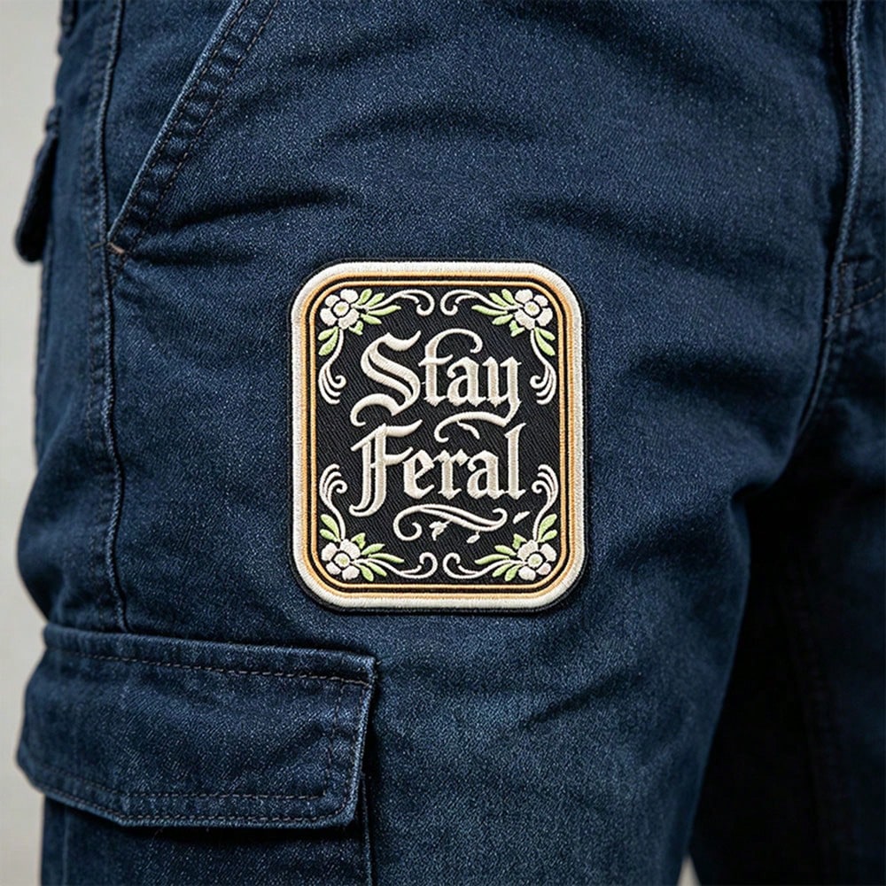 1pc Wild Dark Humorous Style Embroidery Patch Suitable For Clothing, Jacket, Backpack, Hat, Shirt, Etc
