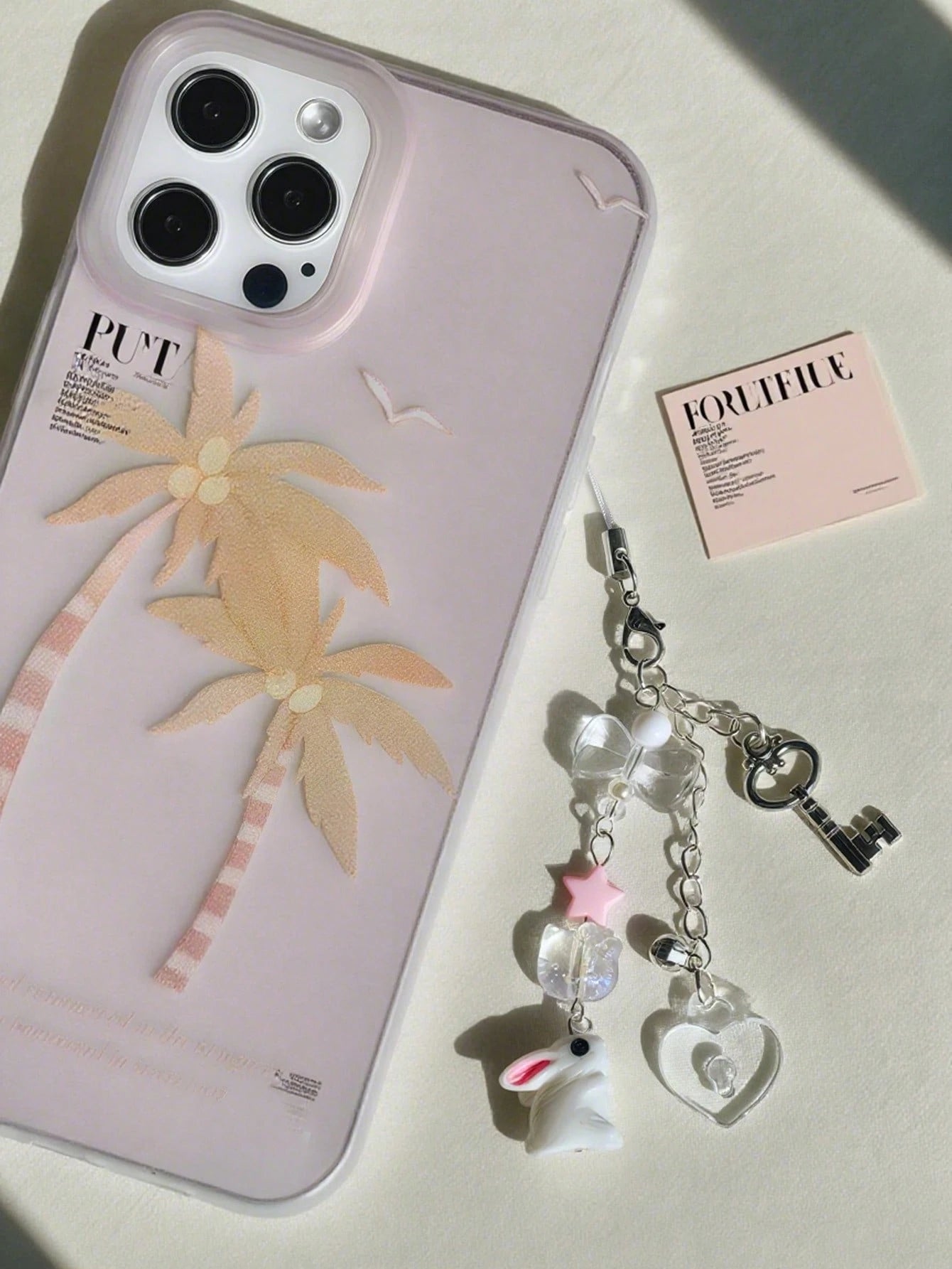 1pc Y2K Cute Resin Bell Rabbit Pendant Phone Lanyard, Creative Accessory
