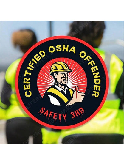 1PC, Humorous Satirical 3 Inch Removable Outdoor Waterproof Vinyl Creative Sign Stickers.