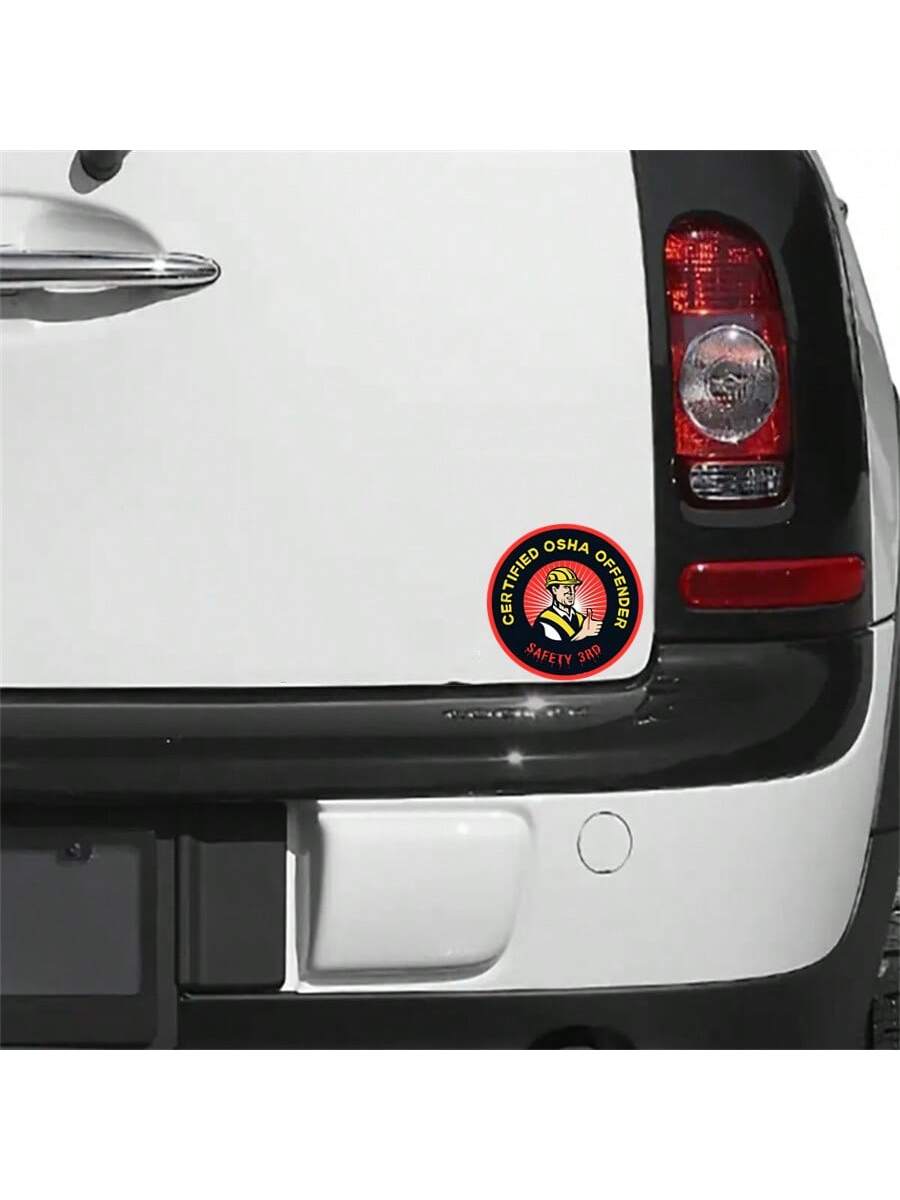 1PC, Humorous Satirical 3 Inch Removable Outdoor Waterproof Vinyl Creative Sign Stickers.
