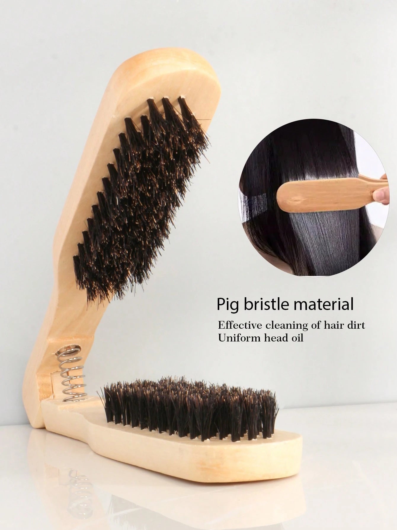 1pcHair Straightener Comb For Straightening Hair, Solid Wood Styling Brush, Anti-Scald Straightening Comb For Hair Styling And Care, V-Shaped Hair Straightener Comb For Professional Salons, Resistant