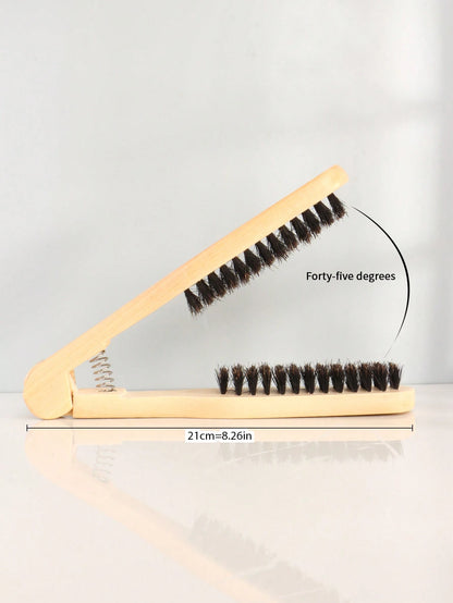 1pcHair Straightener Comb For Straightening Hair, Solid Wood Styling Brush, Anti-Scald Straightening Comb For Hair Styling And Care, V-Shaped Hair Straightener Comb For Professional Salons, Resistant
