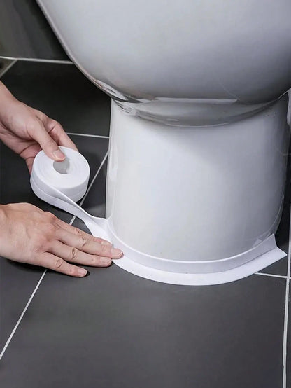 1Roll White Waterproof And Mildew-Proof Tape, Self-Adhesive Sealing Strip, Tape Caulk Strip, Caulk Sticker, Waterproof Caulking Sealing Tape, Waterproof Wall Sink Edge Gap Sticker, Cleaning Supplies