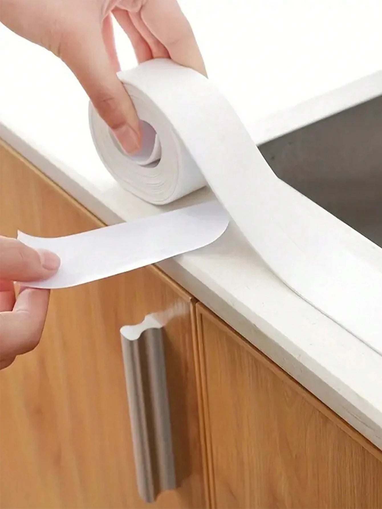 1Roll White Waterproof And Mildew-Proof Tape, Self-Adhesive Sealing Strip, Tape Caulk Strip, Caulk Sticker, Waterproof Caulking Sealing Tape, Waterproof Wall Sink Edge Gap Sticker, Cleaning Supplies