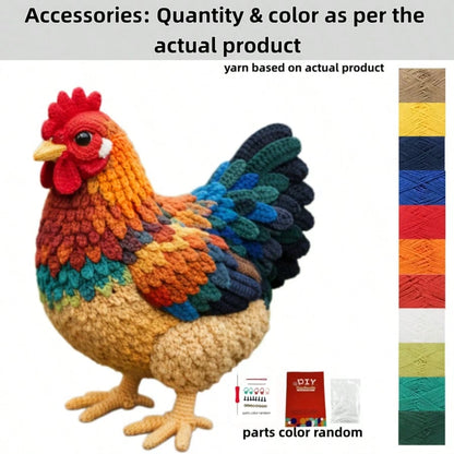 1Set Animal Crochet Kit For Beginners, Beginner Crochet Kit For Adults With Step-By-Step Text Tutorials, Chicken DIY Crafts For Adults, Birthday Easter Day And Spring Gifts, Cute Funny Farmhouse Home